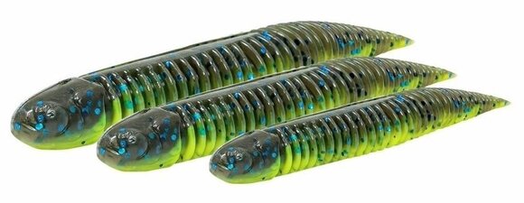 Leurre artificiel Savage Gear Ned Dragon Tail Slug Dark Water Mix Firecracker-Neon Blue-Chartreuse-White Flash-Glow 7,2 cm 3 g Leurre artificiel - 2