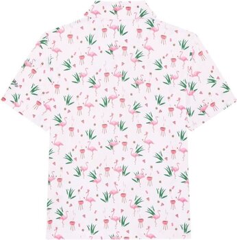 Риза за поло Callaway Boys All Over Flamingo Printed Polo Bright White XL - 2