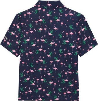 Риза за поло Callaway Boys All Over Flamingo Printed Polo Peacoat S Риза за поло - 2