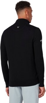 Pulover s kapuco/Pulover Callaway 1/4 Zipped Mens Merino Sweater Black Onyx M - 3