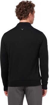 Pulover s kapuco/Pulover Callaway Windstopper 1/4 Mens Zipped Sweater Black Ink M - 4