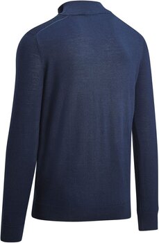 Pulover s kapuco/Pulover Callaway 1/4 Blended Mens Merino Sweater Navy Blue XL - 2