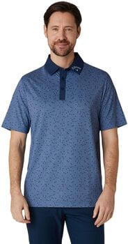 Polo Shirt Callaway Trademark All Over Chev Mens Polo Peacoat L Polo Shirt - 3