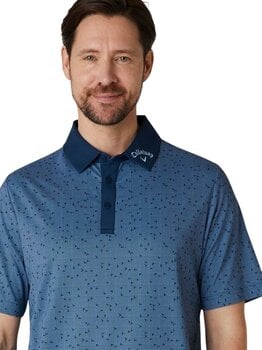 Polo Shirt Callaway Trademark All Over Chev Mens Polo Peacoat XL - 5