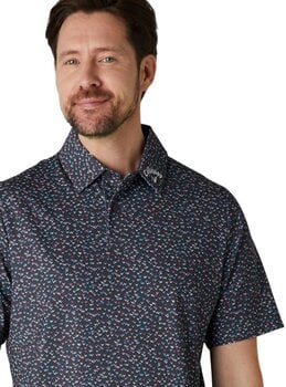 Polo Shirt Callaway All-Over Mens Chev Confetti Print Polo Asphalt L - 5