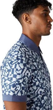 Polo Shirt Callaway Birdseye View Allover Print Mens Polo Bijou Blue XL - 5