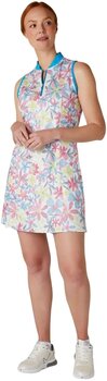 Rok / Jurk Callaway Womens Chev Floral Dress With Back Flounce Brilliant White L - 5