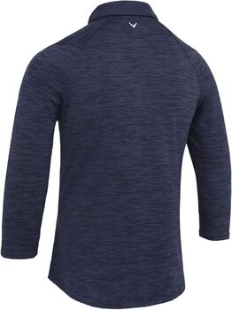 Polo Shirt Callaway Space Dye Jersey 3/4 Sleeve Womens Polo Peacoat XL - 2