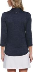 Polo trøje Callaway Space Dye 3/4 Sleeve Womens Peacoat XS Polo trøje - 3