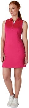 Kleid / Rock Callaway Womens Sleeveless Dress With Snap Placket Pink Peacock L - 3