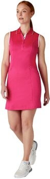 Kleid / Rock Callaway Womens Sleeveless Dress With Snap Placket Pink Peacock L - 6