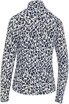 Polo Shirt Callaway Two-Tone Geo Sun Protection Womens Top Peacoat L - 2