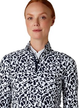 Polo Shirt Callaway Two-Tone Geo Sun Protection Womens Top Peacoat L - 5
