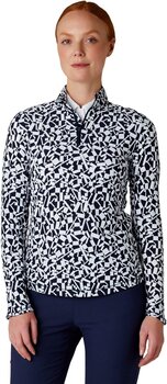 Polo Shirt Callaway Two-Tone Geo Sun Protection Womens Top Peacoat XL Polo Shirt - 3