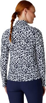 Polo Shirt Callaway Two-Tone Geo Sun Protection Womens Top Peacoat XL Polo Shirt - 4