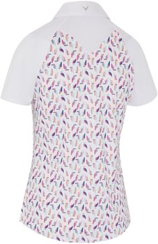 Polo Shirt Callaway Birdie/Eagle Printed Short Sleeve Womens Polo Brilliant White L - 2