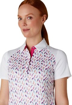 Polo Shirt Callaway Birdie/Eagle Printed Short Sleeve Womens Polo Brilliant White L - 5