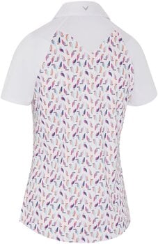 Polo Shirt Callaway Birdie/Eagle Printed Short Sleeve Womens Polo Brilliant White M - 2