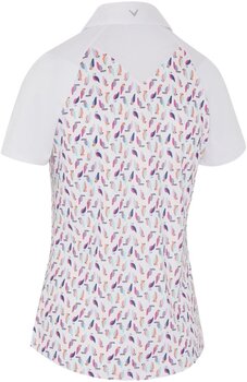 Polo Shirt Callaway Birdie/Eagle Printed Short Sleeve Womens Brilliant White XL Polo Shirt - 2