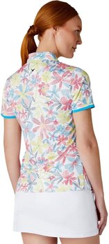 Chemise polo Callaway Chev Floral Short Sleeve Womens Polo Brilliant White L - 4