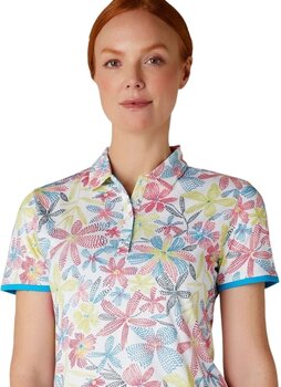 Chemise polo Callaway Chev Floral Short Sleeve Womens Polo Brilliant White L - 5