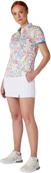 Chemise polo Callaway Chev Floral Short Sleeve Womens Polo Brilliant White L - 6