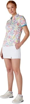 Chemise polo Callaway Chev Floral Short Sleeve Womens Polo Brilliant White M - 6