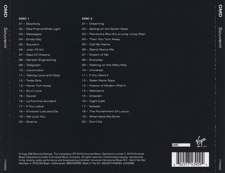 CD de música Orchestral Manoeuvres - Souvenir (Remastered) (2 CD) - 4