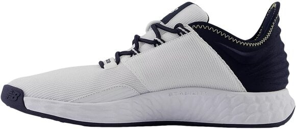 Calçado de golfe para homem New Balance Fresh Foam ROAV Mens Golf Shoes White/Navy 42 - 3