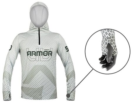 T-paita Delphin T-paita Hooded Sweatshirt UV ARMOR 50+ Neon XL - 3