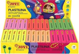 Children's Modelling Clay Jovi Plastilina Children's Modelling Clay Neon 30 x 50 g - 1
