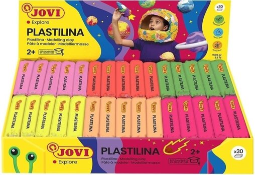 Children's Modelling Clay Jovi Children's Modelling Clay Neon 30 x 50 g - 2