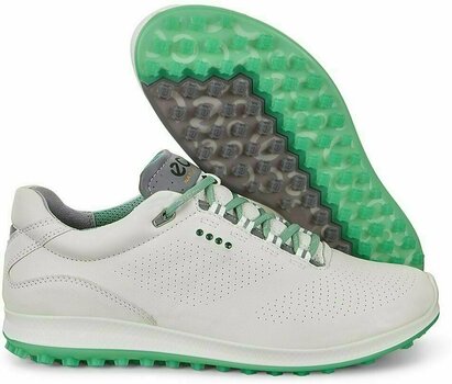 Calçado de golfe para mulher Ecco Biom Hybrid 2 Womens Golf Shoes White/Granite Green 36 - 5