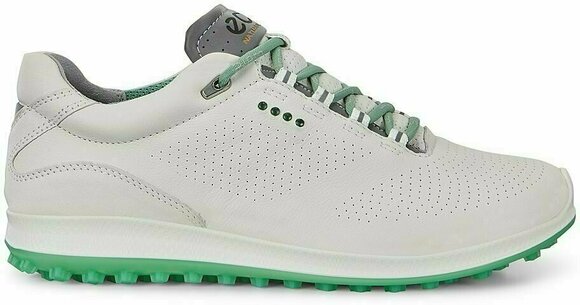 Calçado de golfe para mulher Ecco Biom Hybrid 2 Womens Golf Shoes White/Granite Green 37 - 7