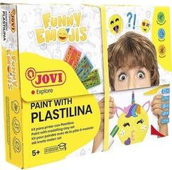 Boetseerklei voor kinderen Jovi Paint With Plastilina Boetseerklei voor kinderen Funny Emojis 8 x 50 g - 1