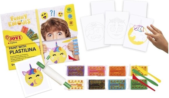 Argilă de modelare pentru copii Jovi Argilă de modelare pentru copii Funny Emojis 8 x 50 g - 3