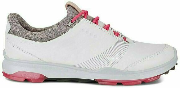 Calçado de golfe para mulher Ecco Biom Hybrid 3 Womens Golf Shoes White/Teaberry 36 - 5