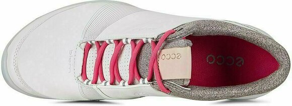 Chaussures de golf pour femmes Ecco Biom Hybrid 3 Womens Golf Shoes White/Teaberry 36 - 6