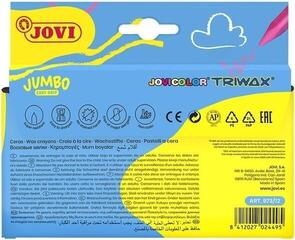 Creioane cu ceară Jovi Jumbo Easy Grip Case Triangular Wax Crayons - 3