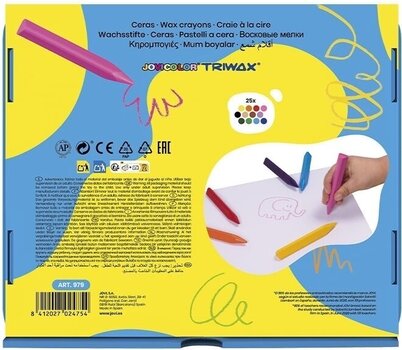 Waxes Jovi Jumbo Easy Grip Case Triangular Wax Crayons Waxes 300 Colours - 2