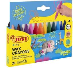 Creioane cu ceară Jovi Jumbo Easy Grip Case Triangular Wax Crayons - 2