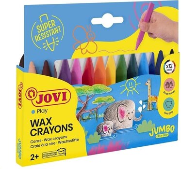 Crayons Jovi Jumbo Easy Grip Case Triangular Wax Crayons Crayons 12 Colours - 3