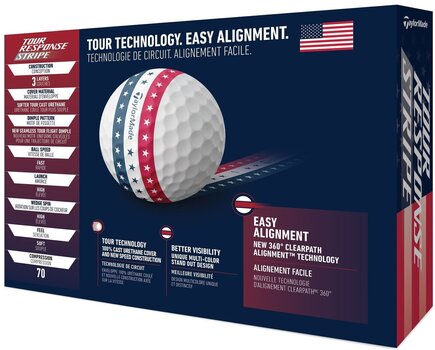 Palle da golf TaylorMade Tour Response Stripe Golf Balls USA - 5