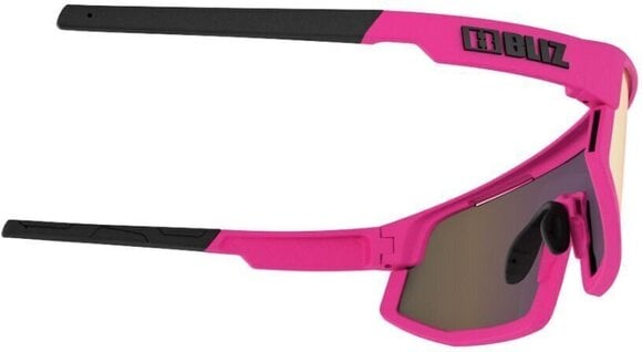 Fietsbril Bliz Vision 52001-43 Matt Neon Pink/Brown w Purple Multi plus Spare Jawbone Black Fietsbril - 4