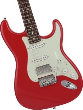 Guitare électrique Fender MIJ Hybrid II Stratocaster HSS RW Modena Red - 4