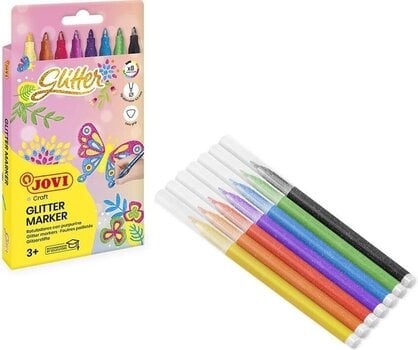 Felt-Tip Pen Jovi Glitter Markers Mix 8 pcs - 2