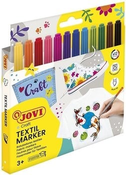 Felt-Tip Pen Jovi Textile Markers Mix 12 pcs - 3