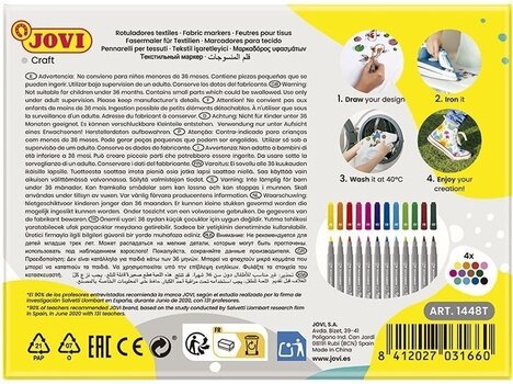 Flomaster Jovi Textile Markers Komplet markerjev za tekstil 48 kosov - 3
