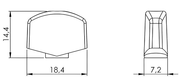 Uglaševana mehanika za kitare Schaller M6 Small Metal-Button Kromova - 2