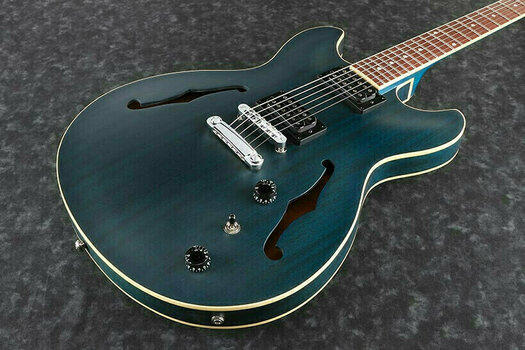 Semi-akoestische gitaar Ibanez AS53-TBF Transparent Blue Flat - 2